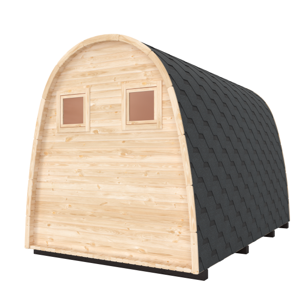 Fasssauna / Gartensauna / Banja / Viking 4,0 m mit Balkon